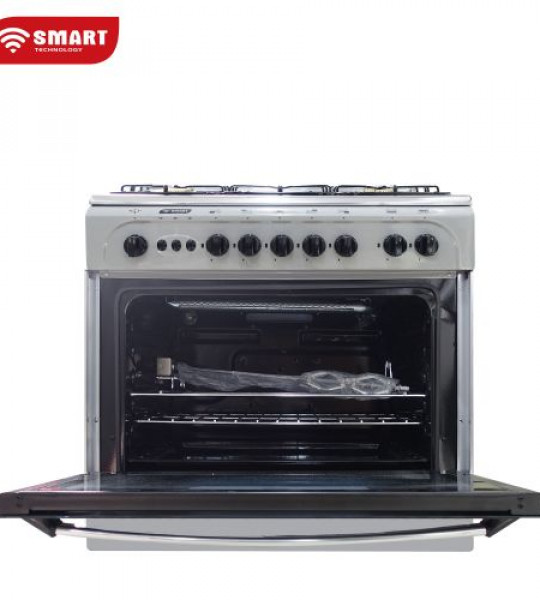CUISINIERE SMART 5 FEUX SILVER 80X60 EGYPT