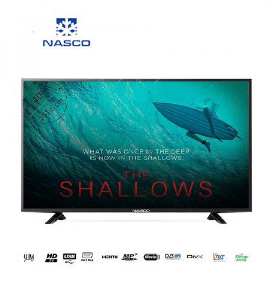 NASCO TV LED - 40 POUCES - HDMI/USB/VGA - NOIR - REF: TV NASCO 40" Categorie: TV . Sous-Catégorie: TV NASCO - Télévisions