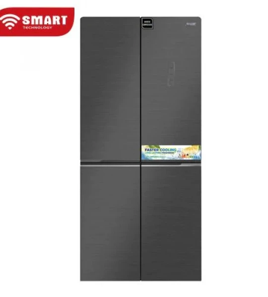 REFRIGERATEUR AMRICAIN DE LUXE SMART TECHNOLOGY- STR-857H - 445L - GRIS