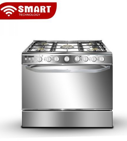 CUISINIERE SMART 5 FEUX AUTOMATIQUE INOX 90X60 - STC-9060C - Gros électroménager