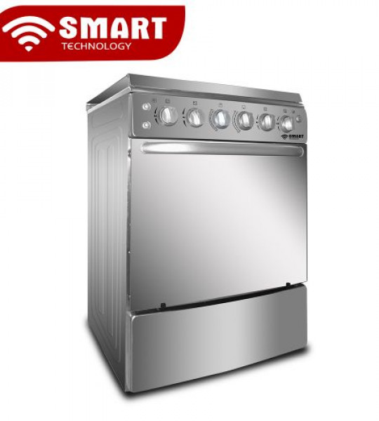 CUISINIERE SMART 4 FEUX 100% INOX 60X60 AUTOMATIQUE - STC-6060C - Gros électroménager